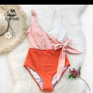 Cupshe Pink and Orange One-Piece Swimsuit